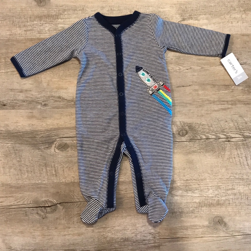 Striped Carter’s Button Sleeper